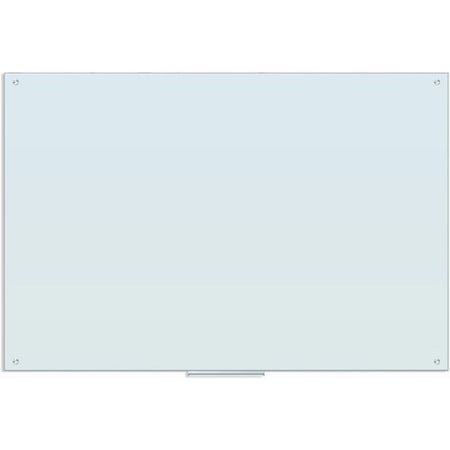 U Brands Board, Glass, Magnetic, Frameless, 72inx48in, White UBR2301U0001